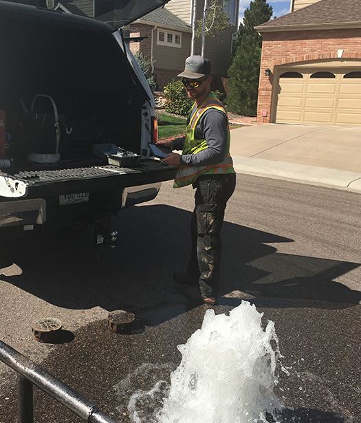 Water coming out of the ground